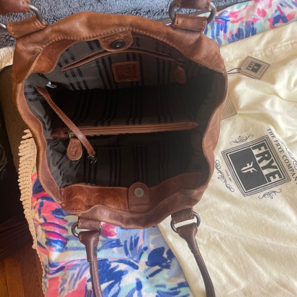 Frye Mellisa tote cognac. Used one time. - Picture 3 of 6